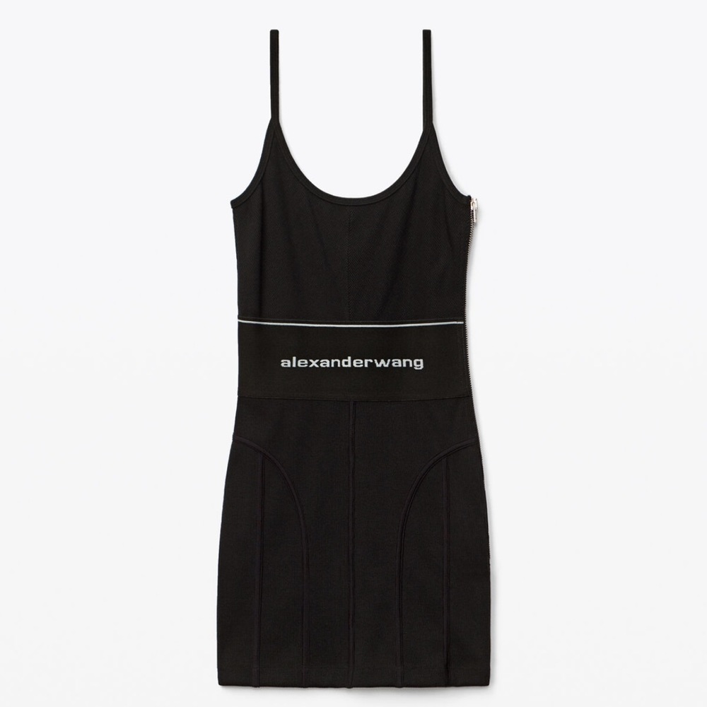 Alexander Wang logo elastic dress